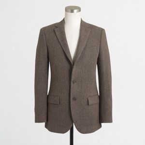 J. CREW Classic Wool Herringbone Blazer 0